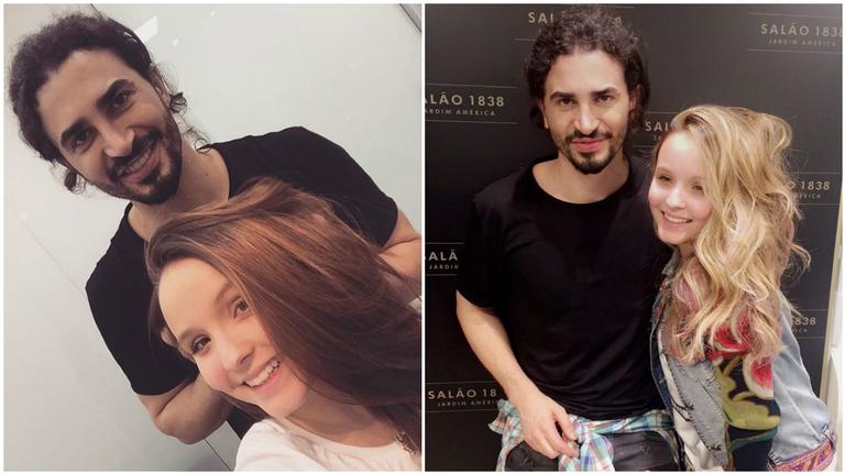 Larissa Manoela e João Guilherme Ávila mudam visual (Fotos: Reprodução/Snapchat)